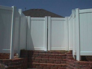 Privacy Fence with Double Gate