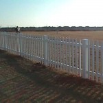 Wide Picket Fence with Dog Ear Caps