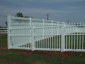 Straight Top Ornamental Picket with California Privacy Fence