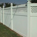 Panel Privacy Fence with Lattice